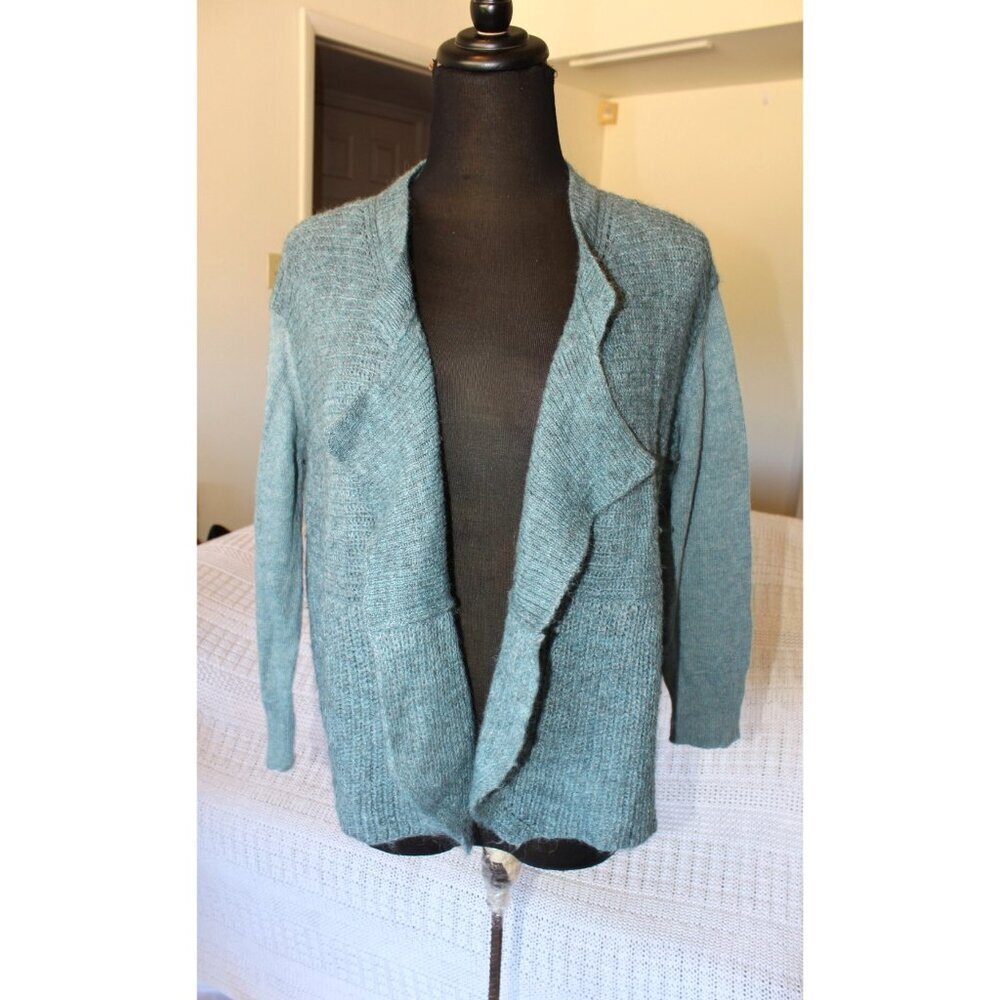 Ischiko Women open front Cardigan Size 1DE 6/8 US Knit Alpaca & Wool Blend Cozy